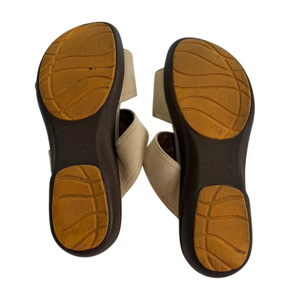 Dansko Isabel Tan Leather Adjustable ortho comfort Slide Sandals Womens 39 8.5-9 - Picture 11 of 12